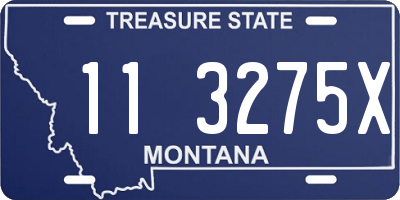 MT license plate 113275X