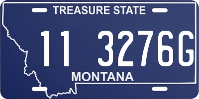 MT license plate 113276G