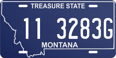 MT license plate 113283G