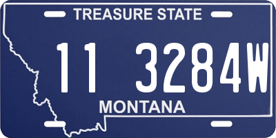 MT license plate 113284W