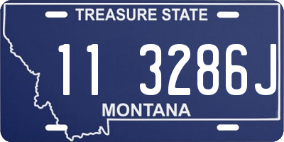 MT license plate 113286J