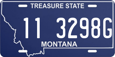 MT license plate 113298G