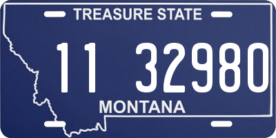 MT license plate 113298O