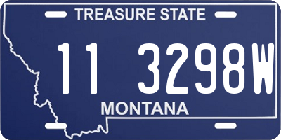 MT license plate 113298W