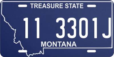 MT license plate 113301J