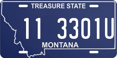 MT license plate 113301U