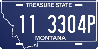 MT license plate 113304P