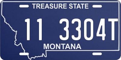 MT license plate 113304T