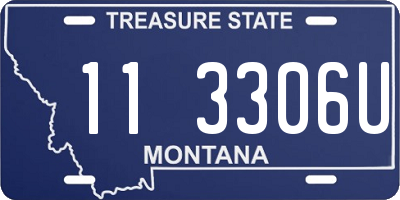 MT license plate 113306U