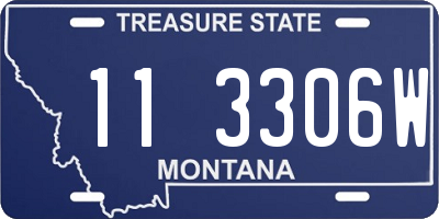 MT license plate 113306W