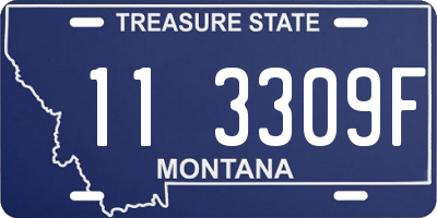 MT license plate 113309F