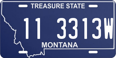 MT license plate 113313W