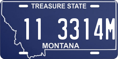 MT license plate 113314M