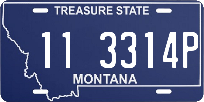 MT license plate 113314P