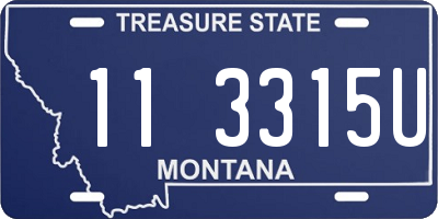 MT license plate 113315U
