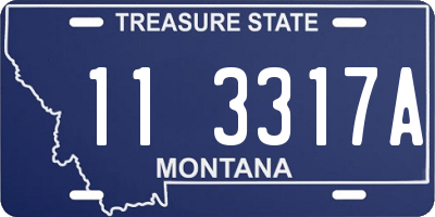 MT license plate 113317A