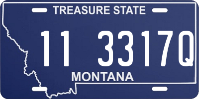 MT license plate 113317Q