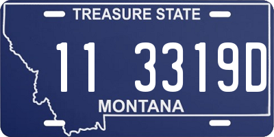 MT license plate 113319D