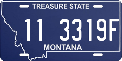 MT license plate 113319F