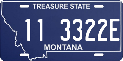 MT license plate 113322E