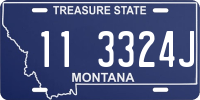 MT license plate 113324J