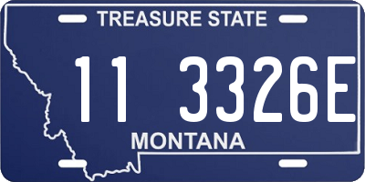 MT license plate 113326E