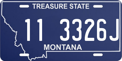 MT license plate 113326J
