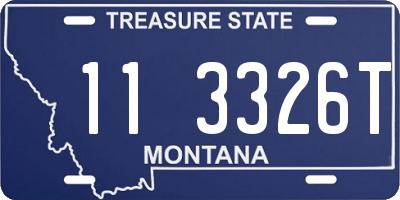 MT license plate 113326T
