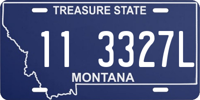 MT license plate 113327L