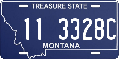 MT license plate 113328C