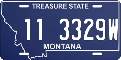 MT license plate 113329W