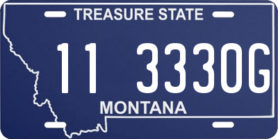 MT license plate 113330G