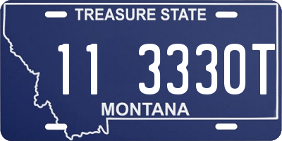 MT license plate 113330T