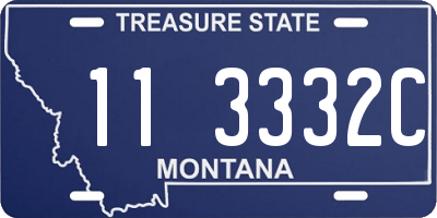 MT license plate 113332C