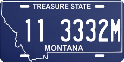 MT license plate 113332M