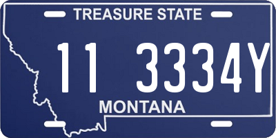MT license plate 113334Y