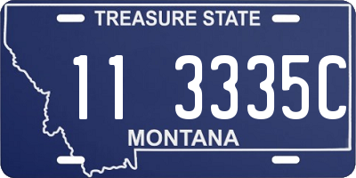MT license plate 113335C
