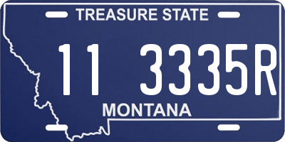 MT license plate 113335R