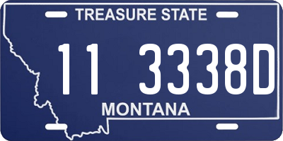 MT license plate 113338D