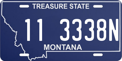 MT license plate 113338N