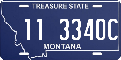 MT license plate 113340C