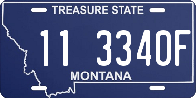 MT license plate 113340F