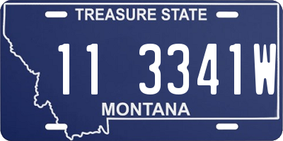 MT license plate 113341W