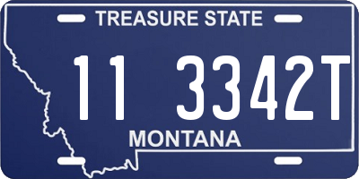 MT license plate 113342T