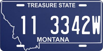 MT license plate 113342W