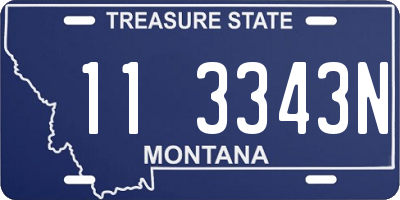 MT license plate 113343N