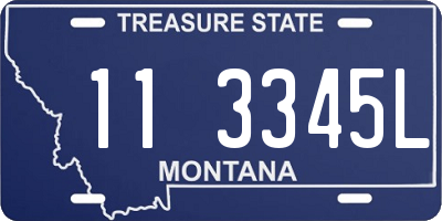 MT license plate 113345L