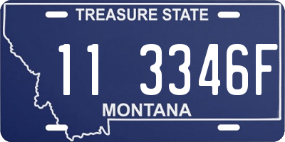 MT license plate 113346F