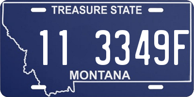 MT license plate 113349F