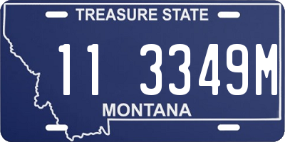 MT license plate 113349M